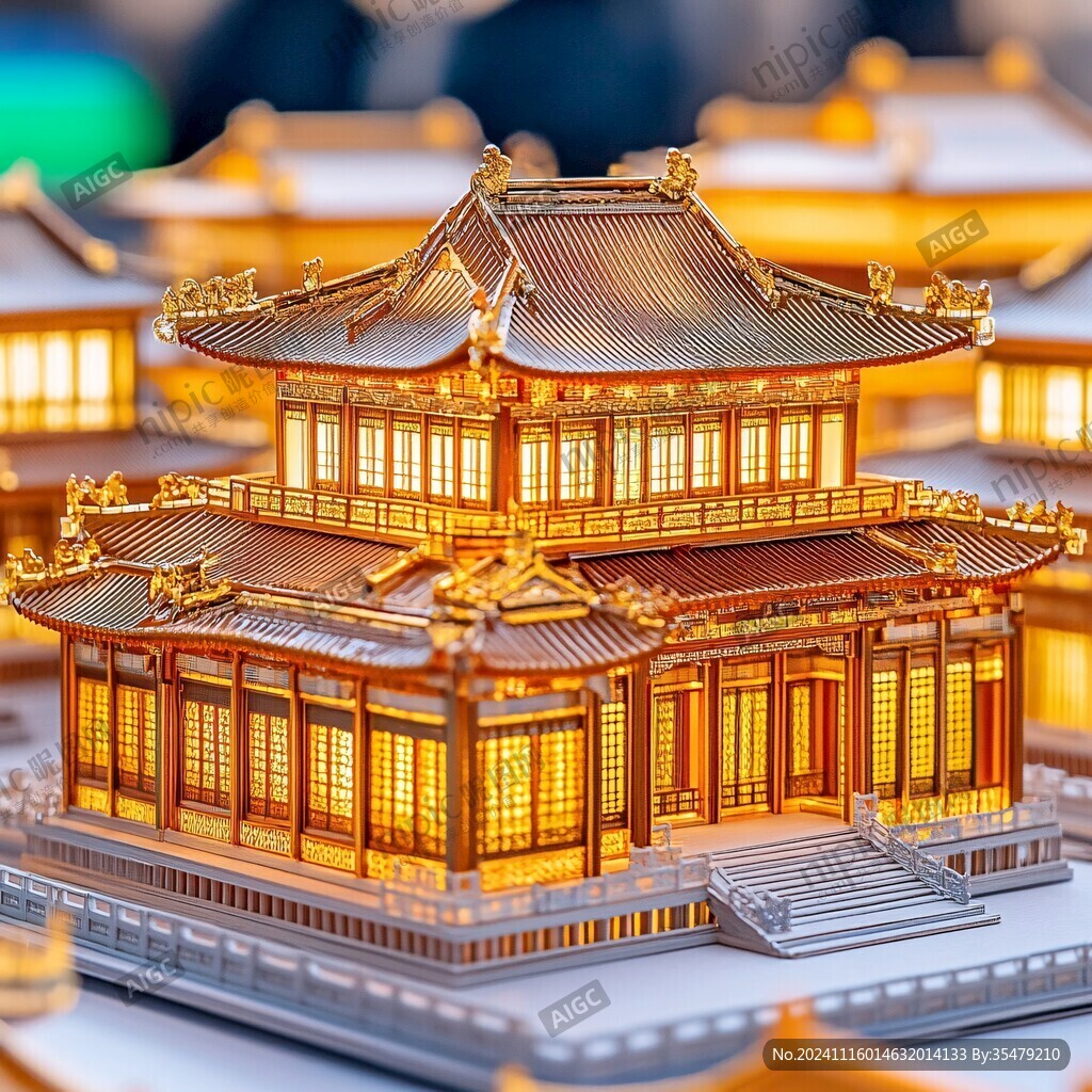 純金天宮模型