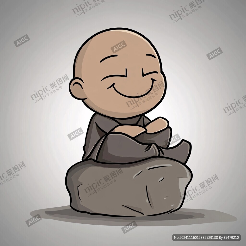 卡通小和尚念經(jīng)頭像
