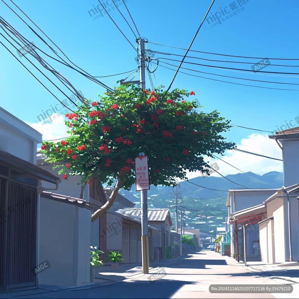 小鎮(zhèn)的凌霄花