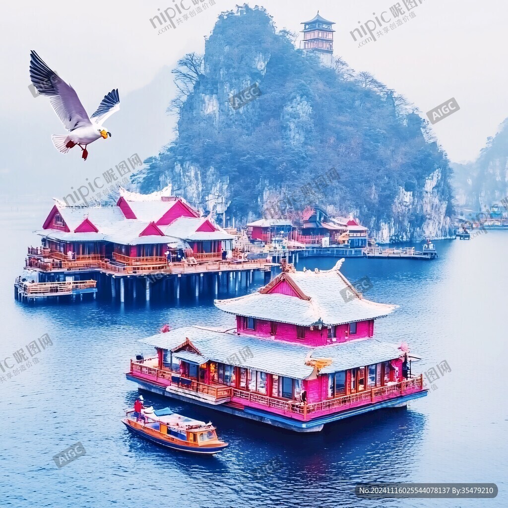 冰湖畫(huà)舫
