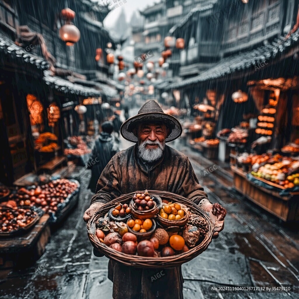 販賣枇杷的農(nóng)民
