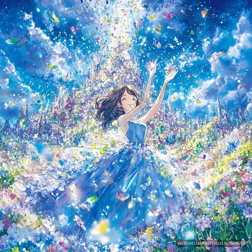 夢幻女孩插畫