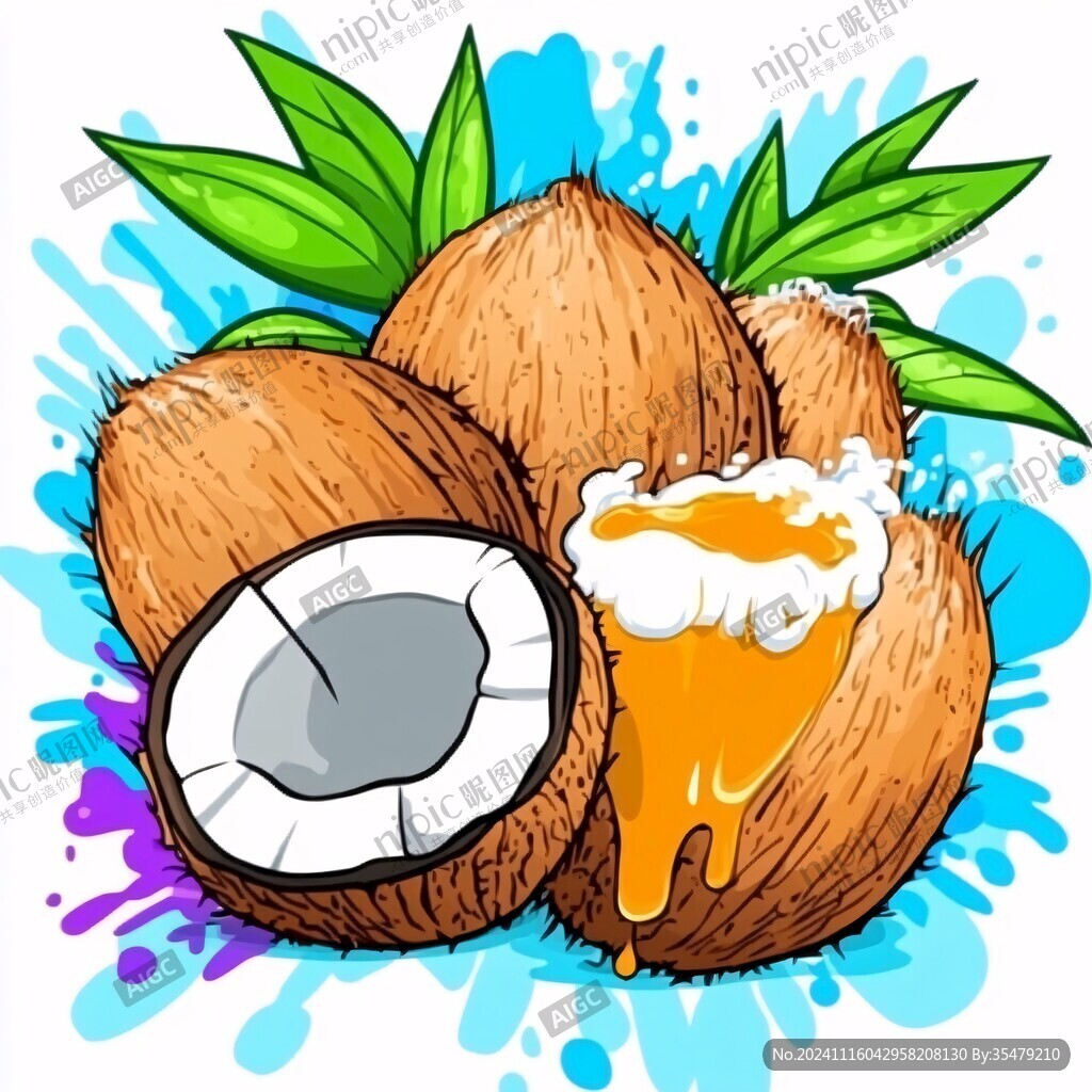 椰汁插畫