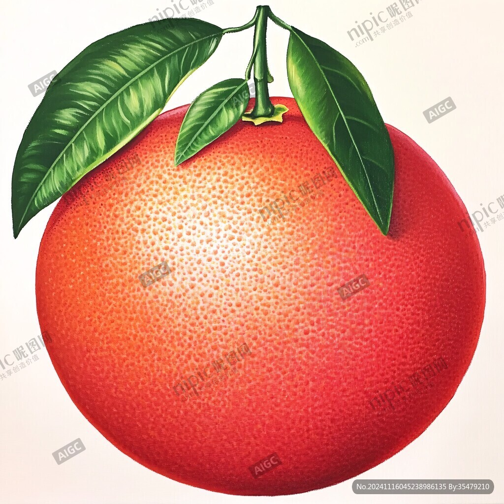 大紅柑插畫