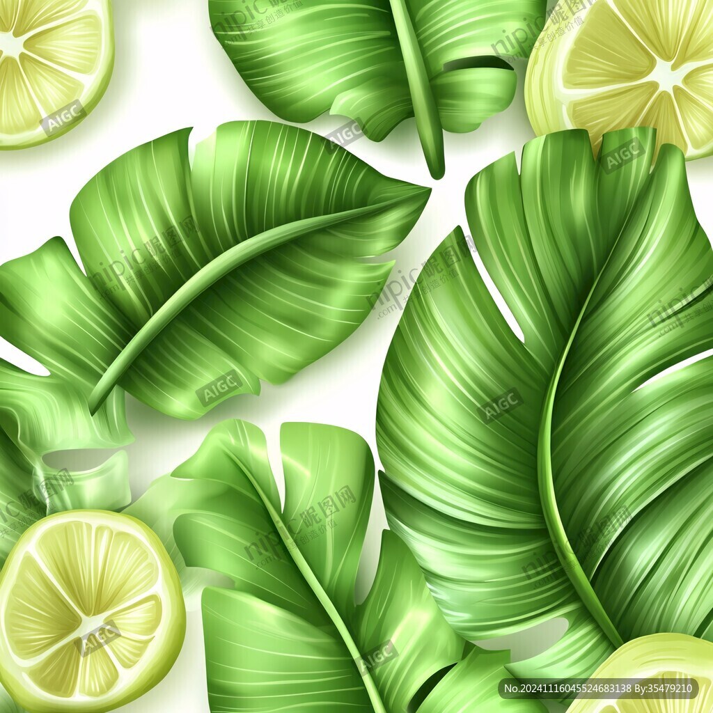 水果青檸插畫