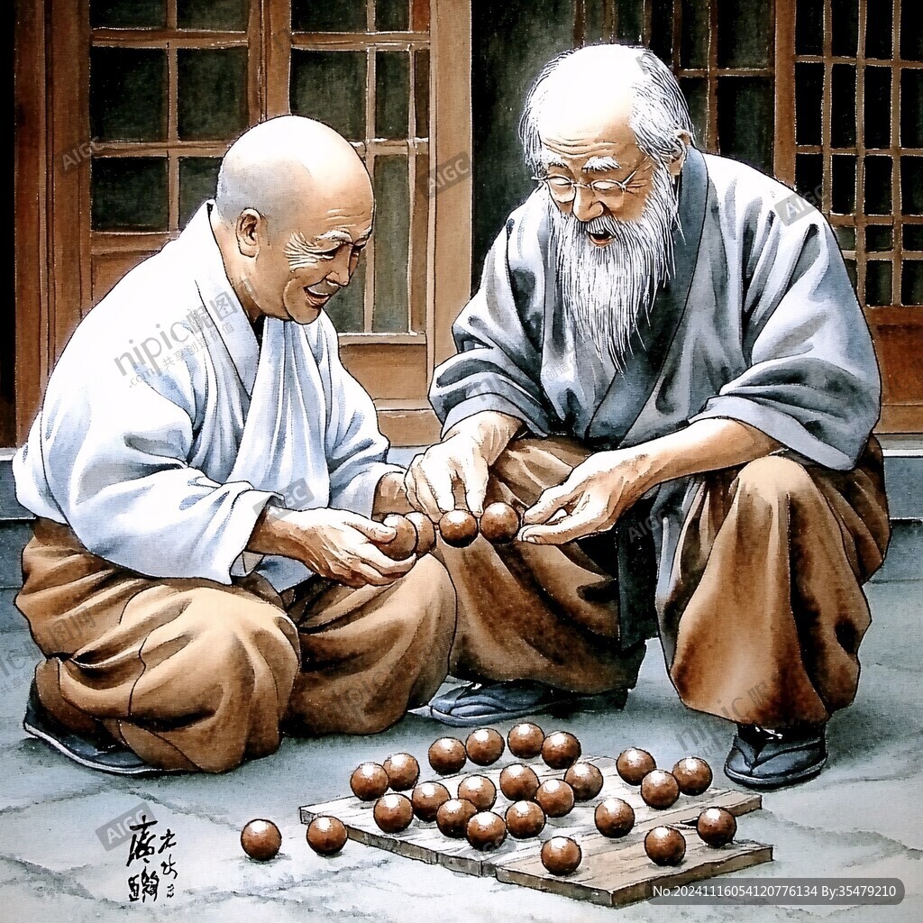 下棋的古人
