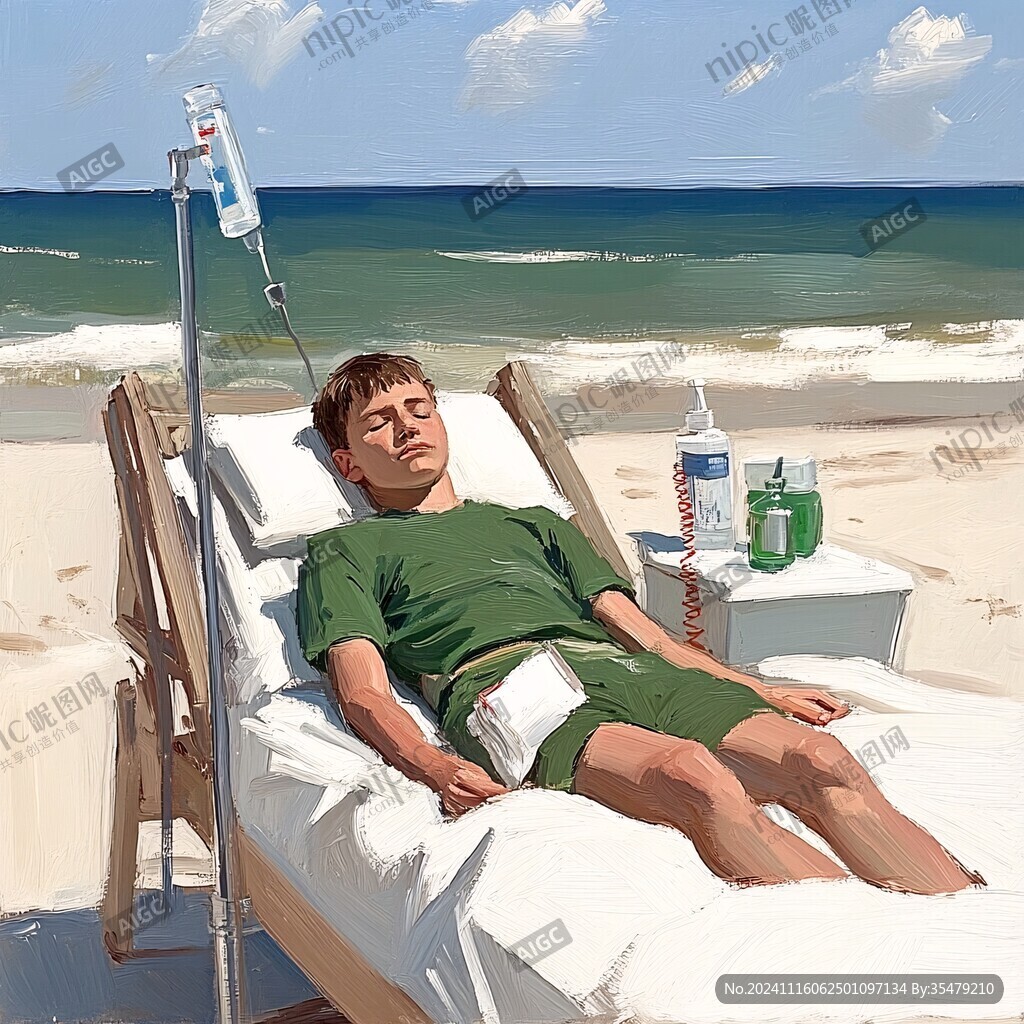 海邊工作手繪