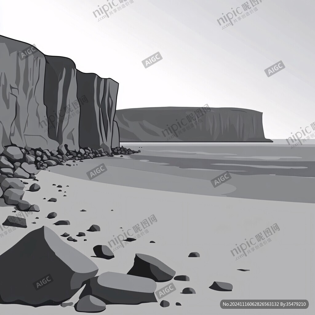 海岸山體巖石