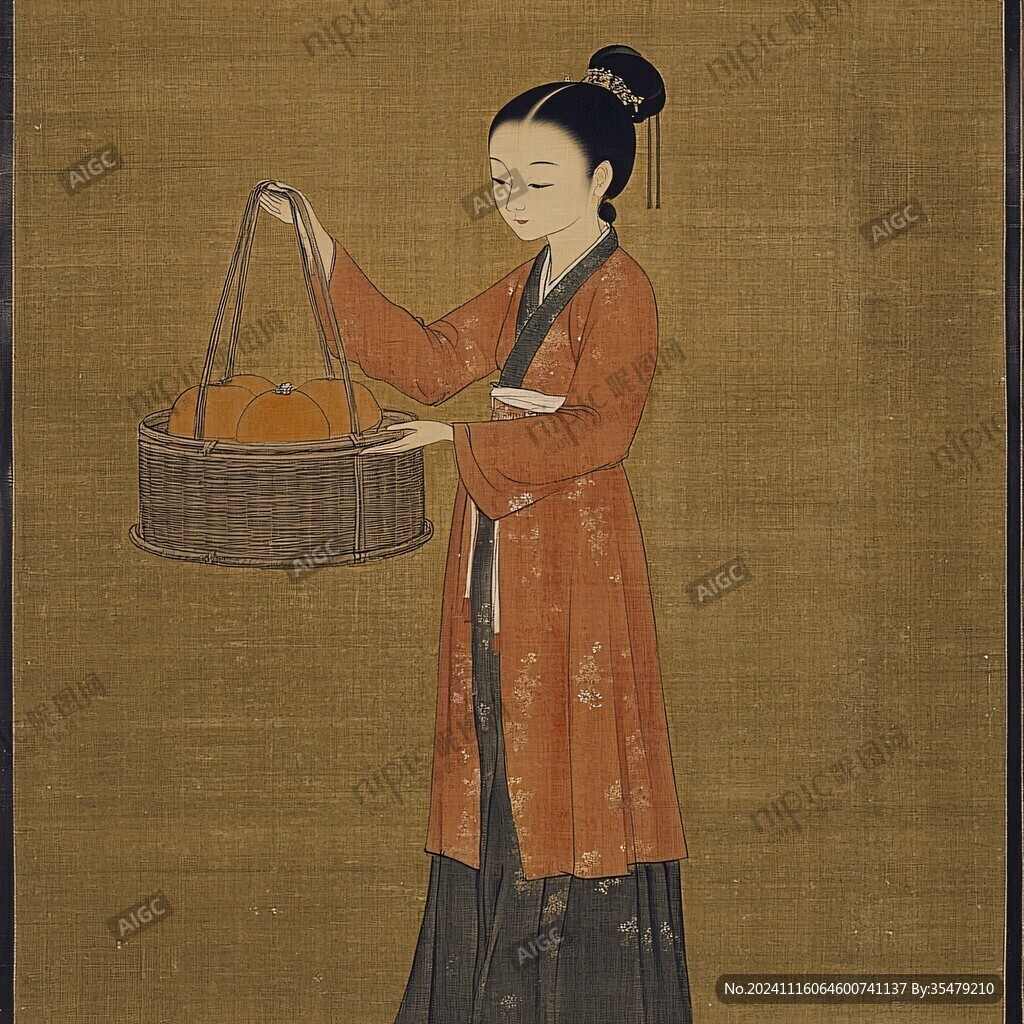 提竹篮的女人 提竹篮的女人