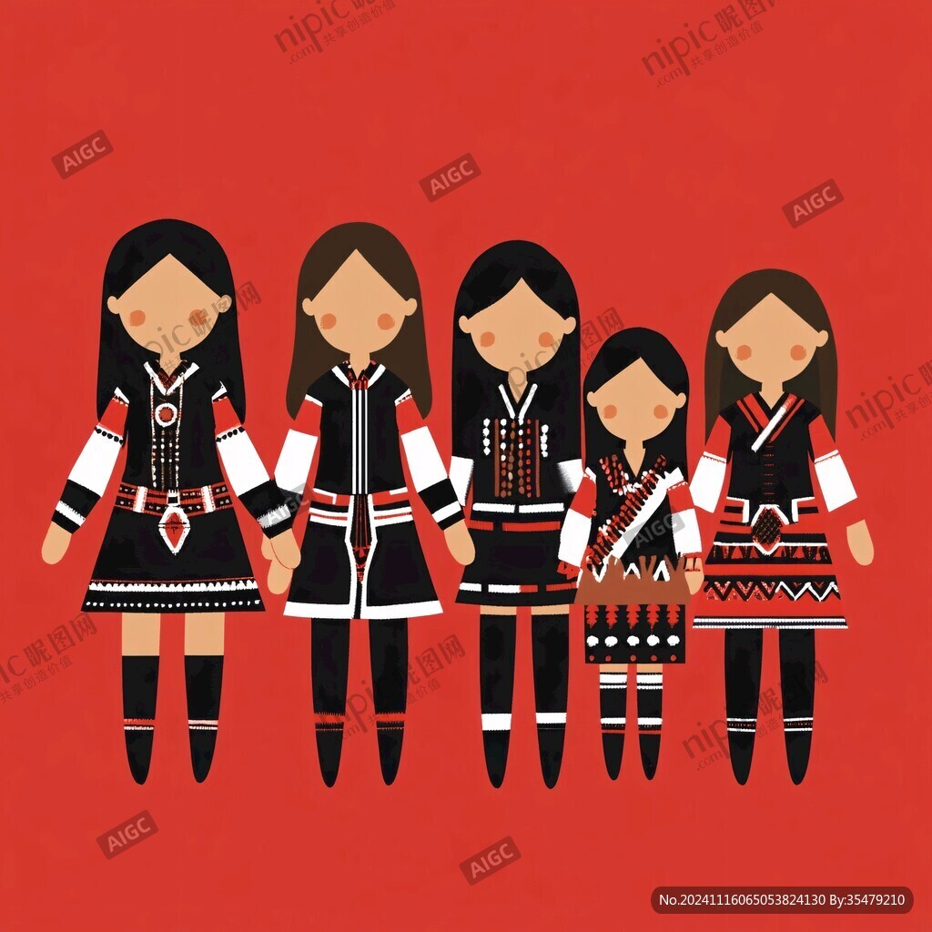 q版高山族女生