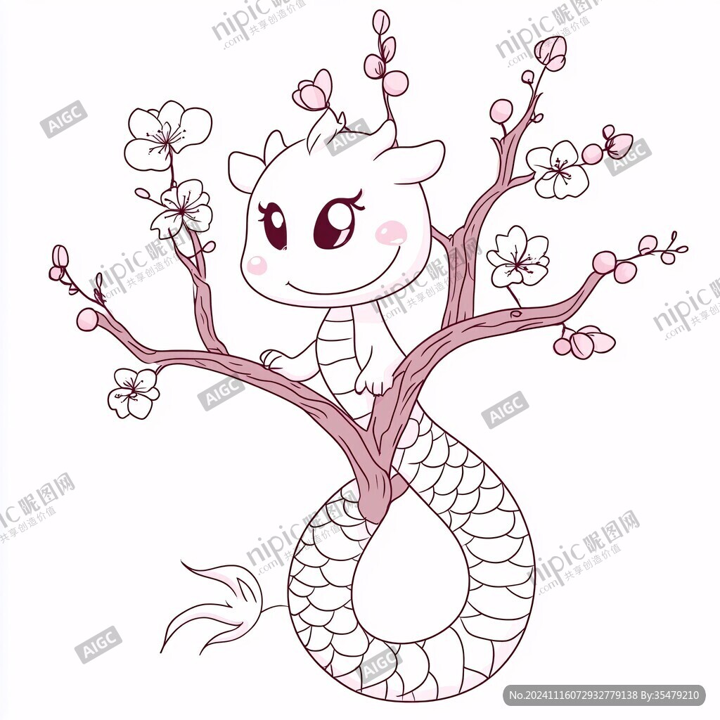 手繪蛇年素材