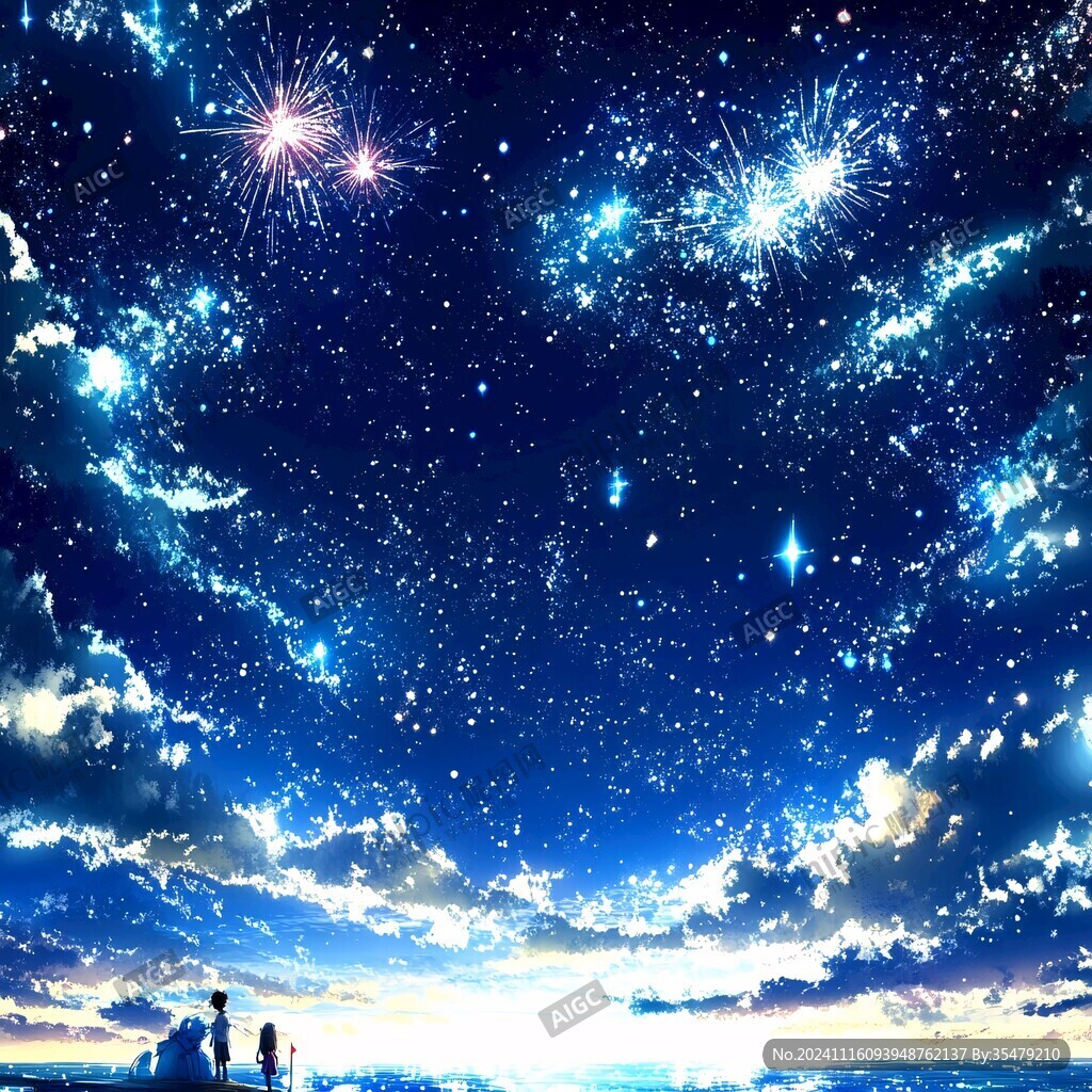 情侶看流星雨