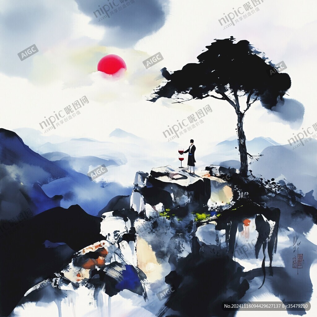 嵩山插畫