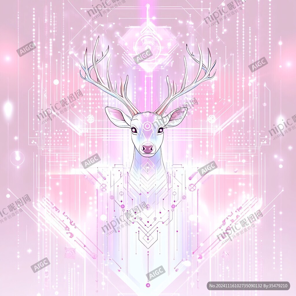 鹿包裝插畫