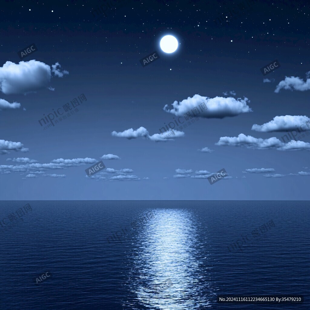 夜晚的海面