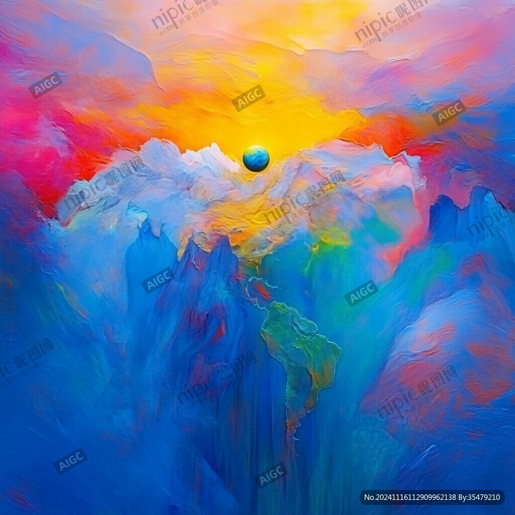 色彩創(chuàng)意山水畫