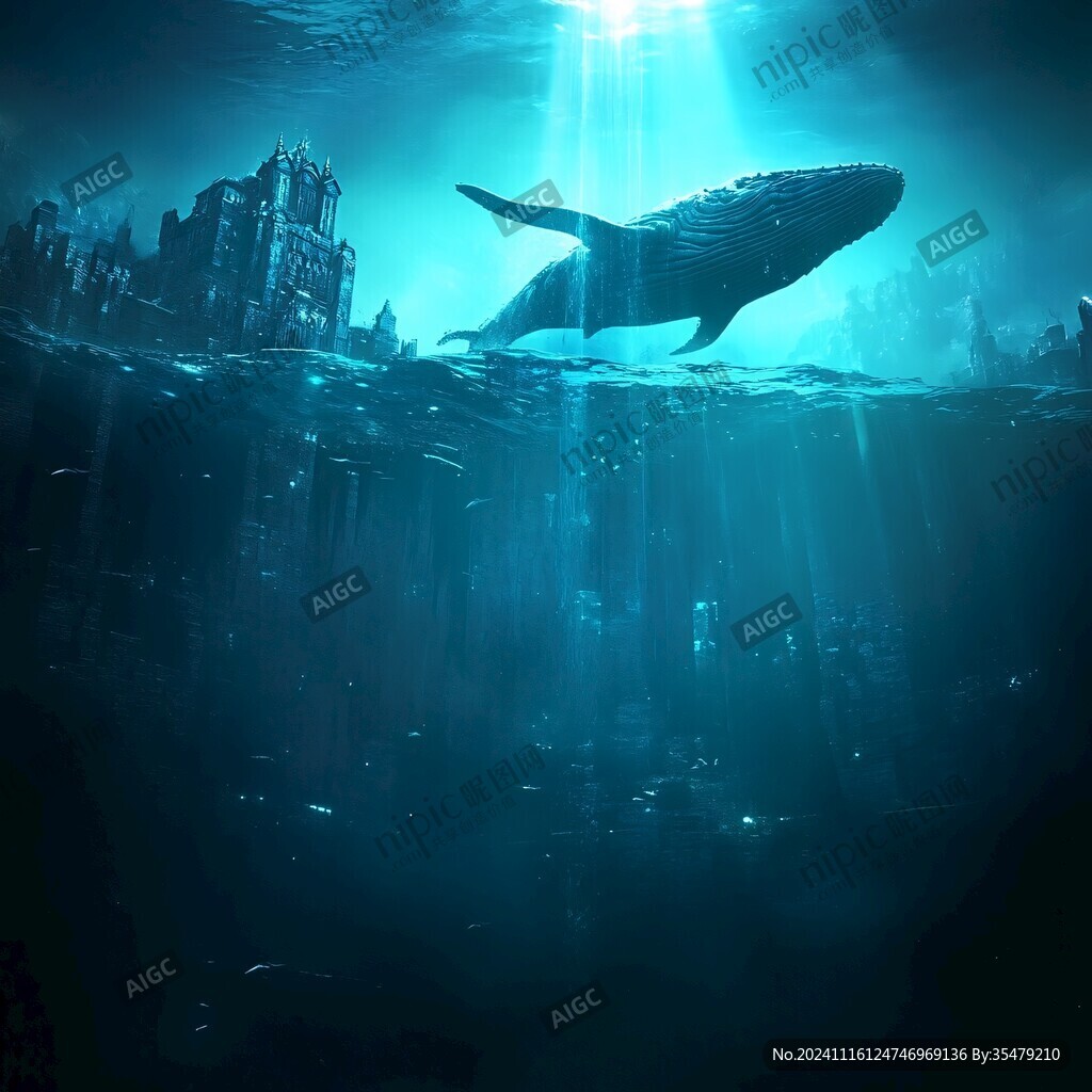 夢幻鯨魚背景
