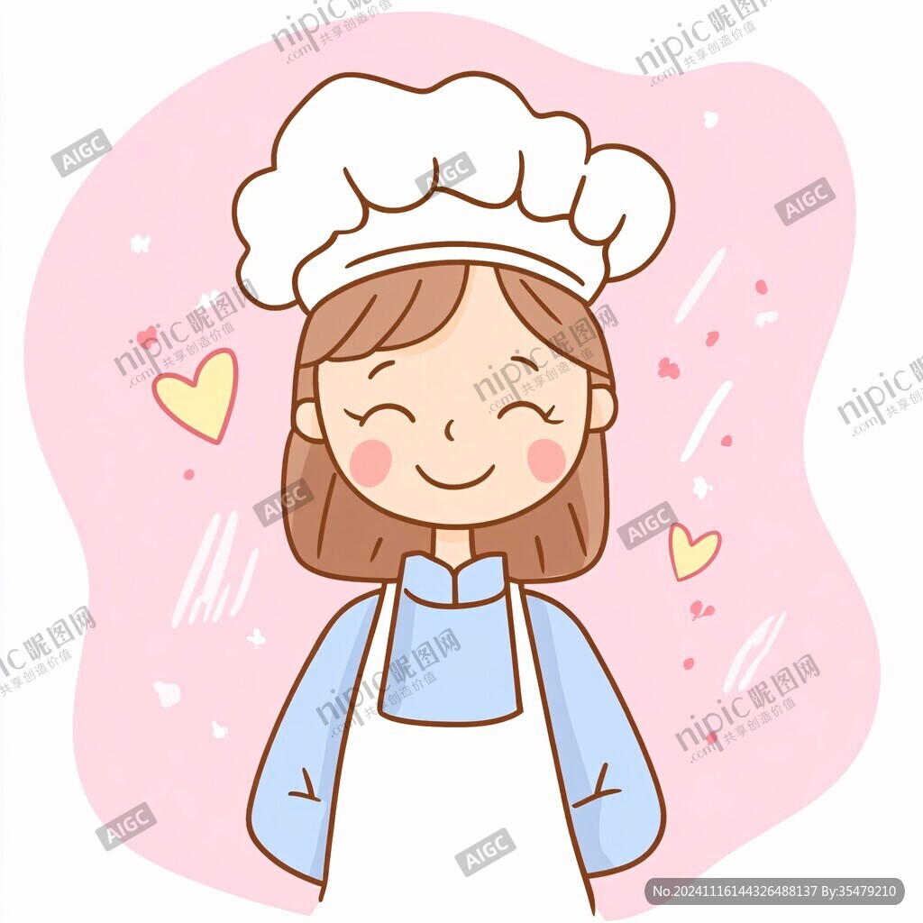 卡通小廚師點贊頭像