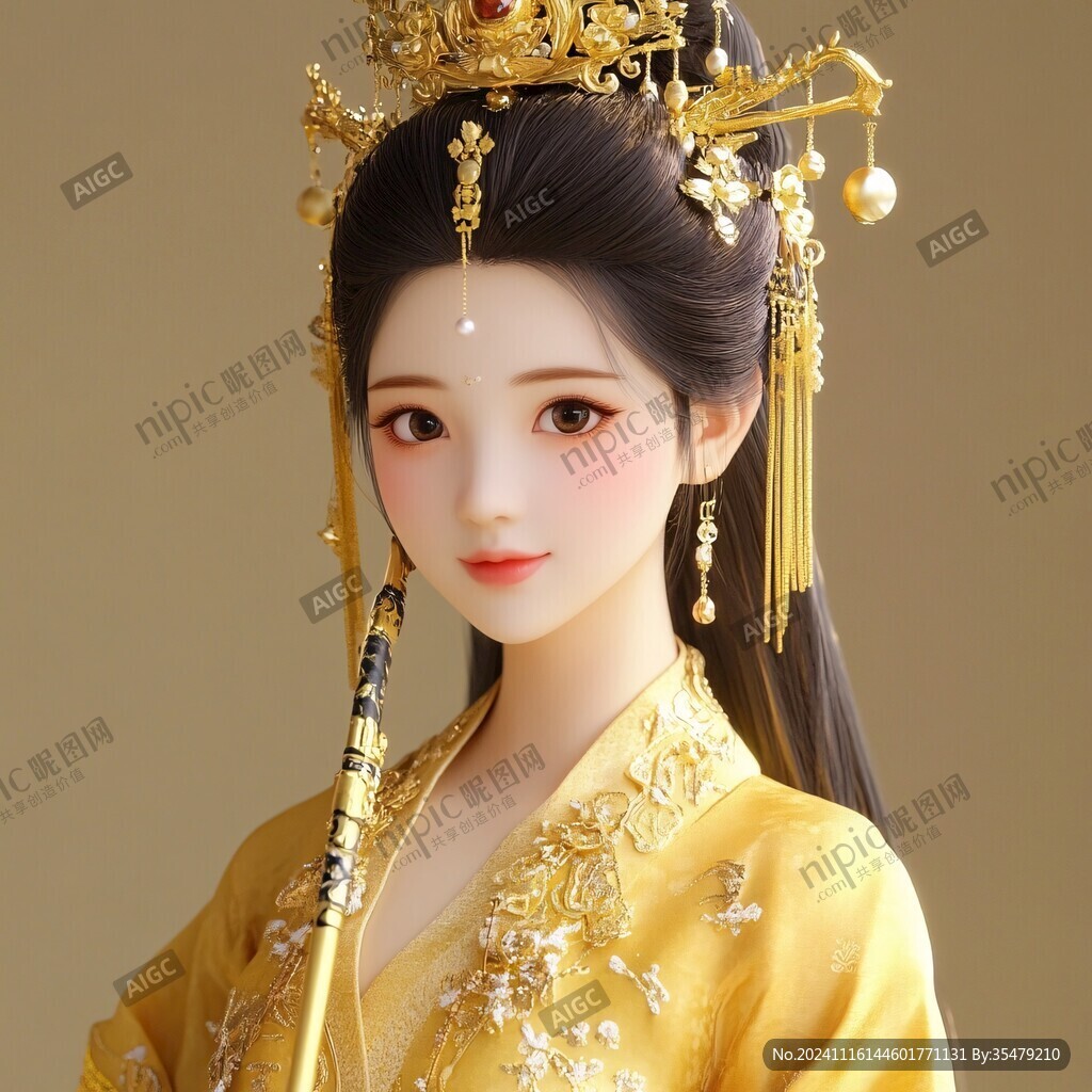 黃金古風頭飾