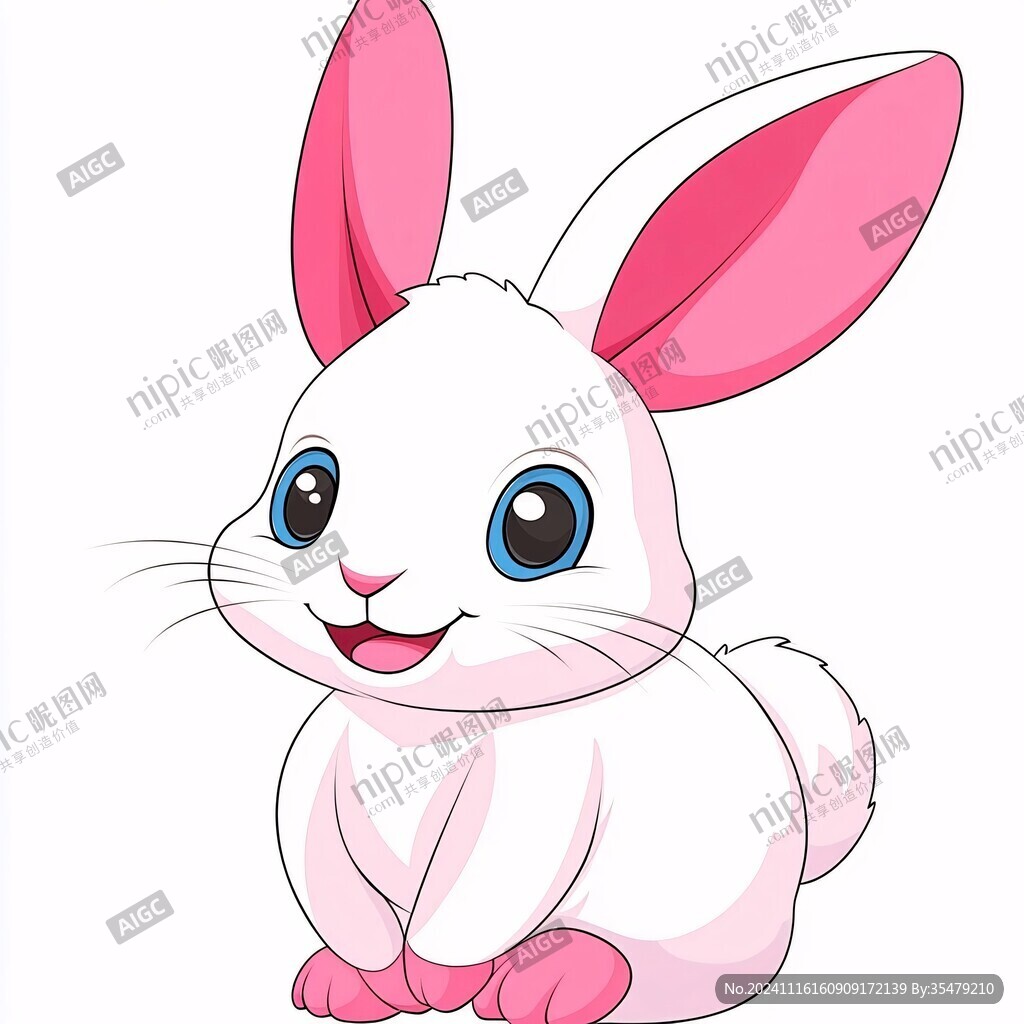 卡通兔子吉祥物設計