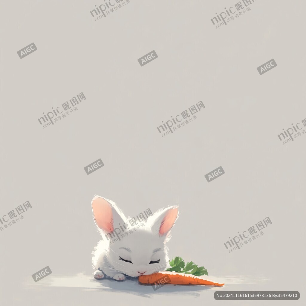 啃胡蘿卜的兔子