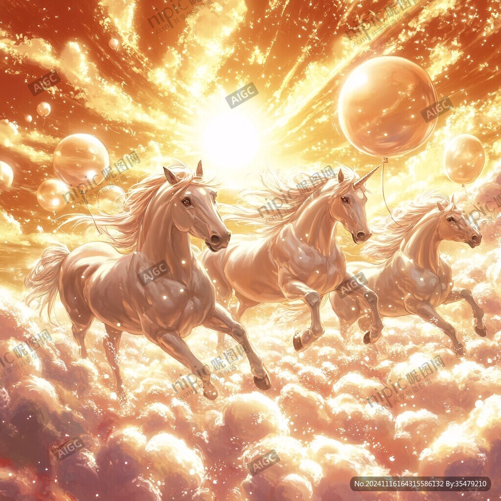 夢幻飛馬無框畫
