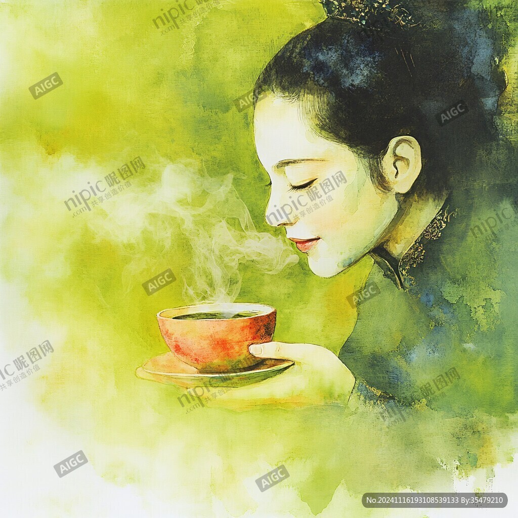 茶女插畫