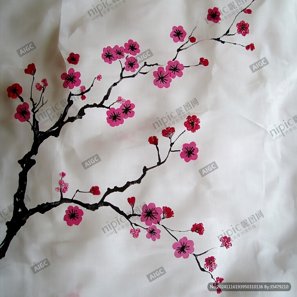 刺繡梅花
