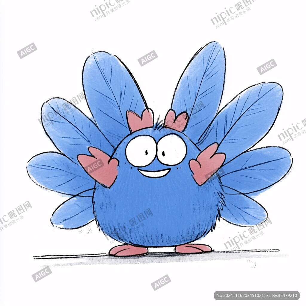 藍翎鳥卡通形象