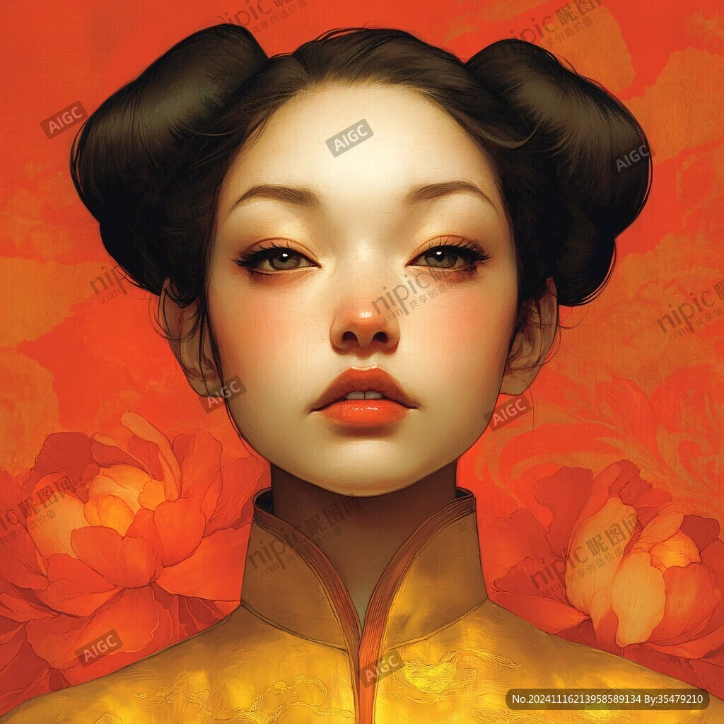 民國(guó)風(fēng)美妝插畫