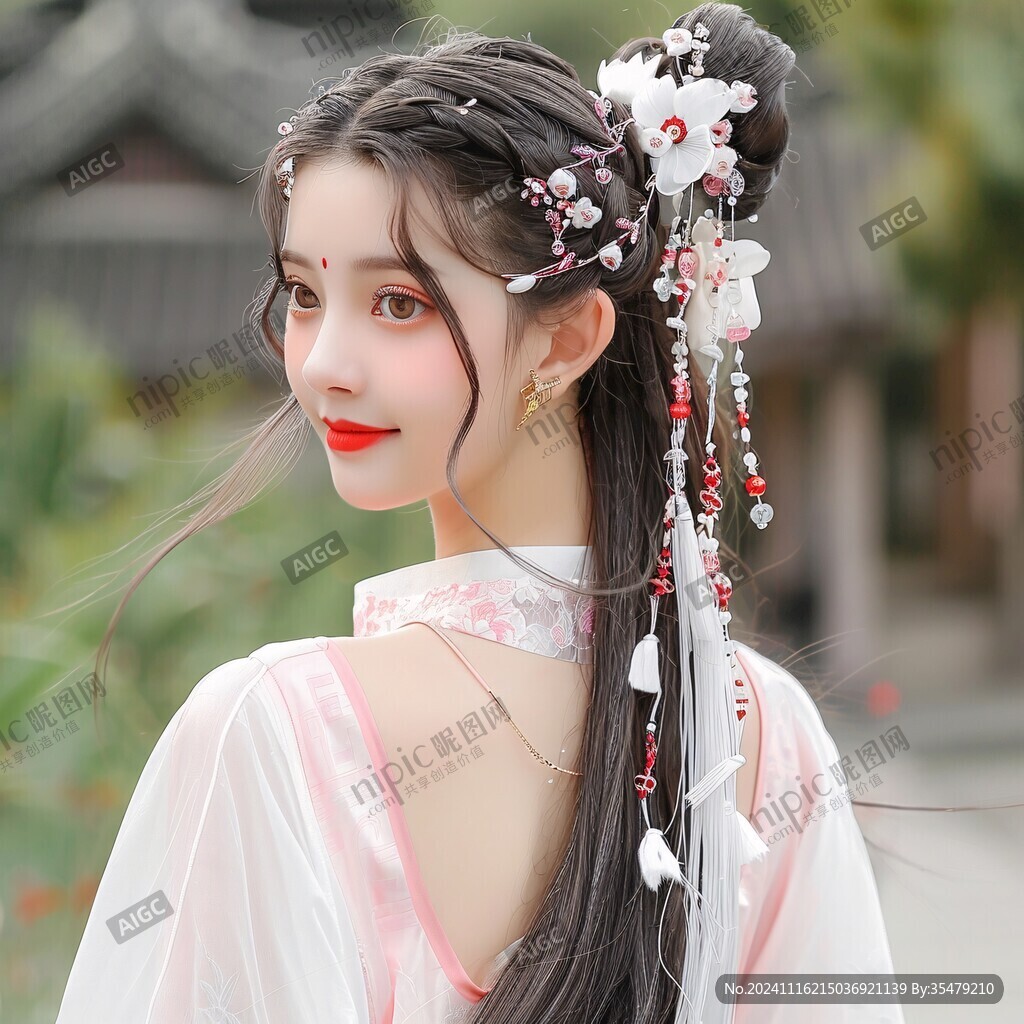 漢服美女發(fā)飾