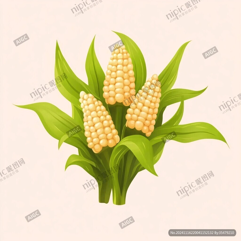 金黃玉米插畫