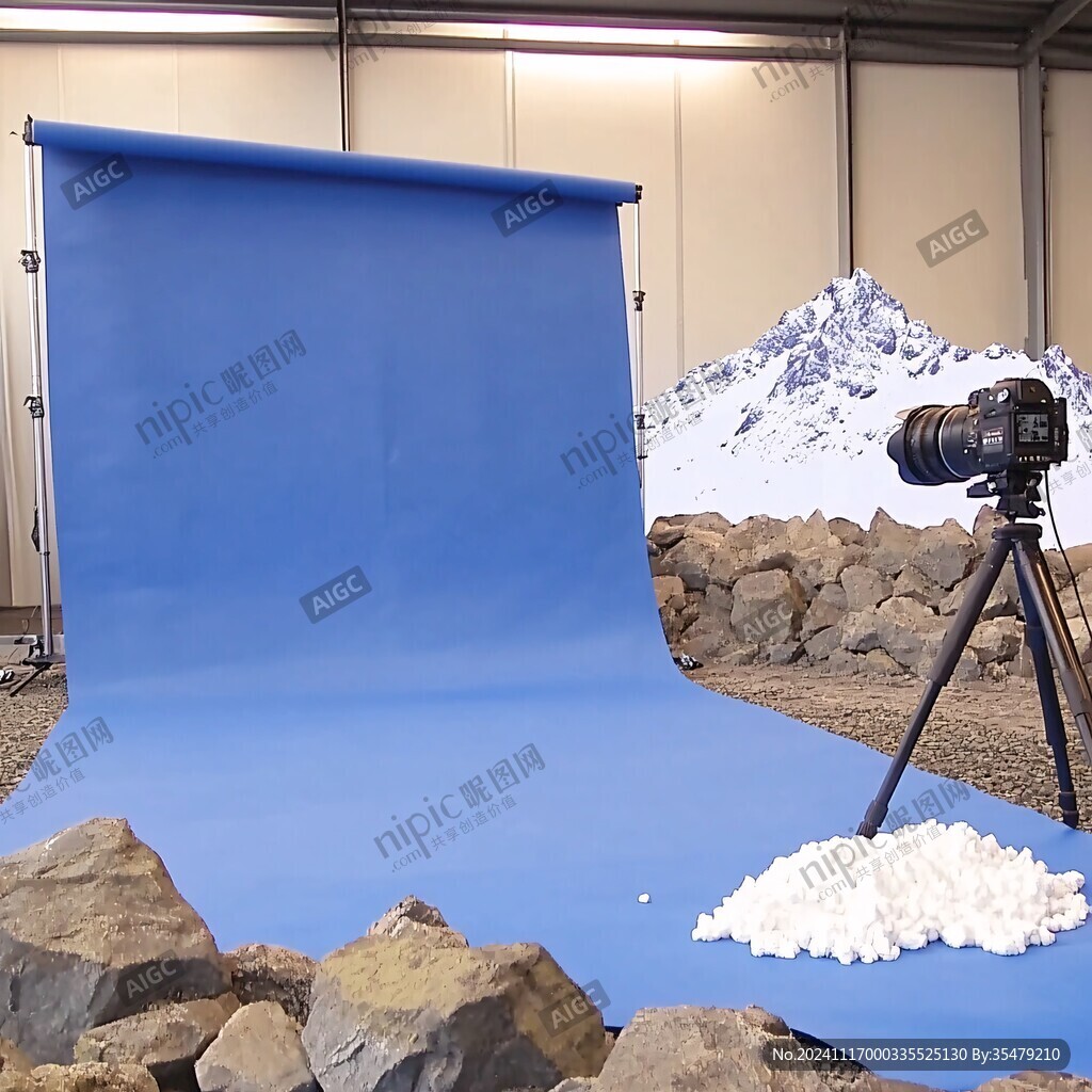 冰藍色冰雪合影區