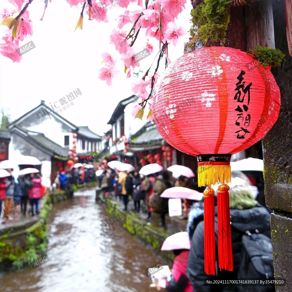 古鎮(zhèn)春雨