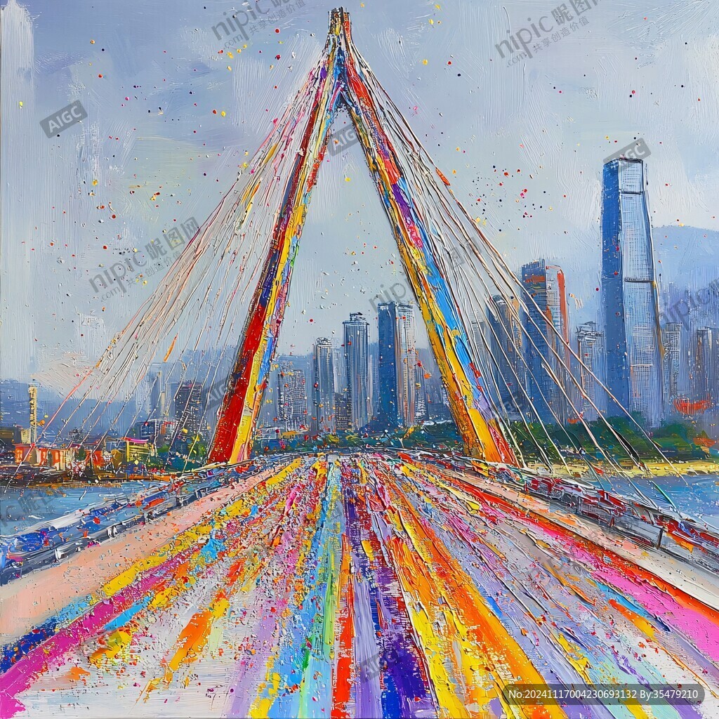 千廝門大橋插畫