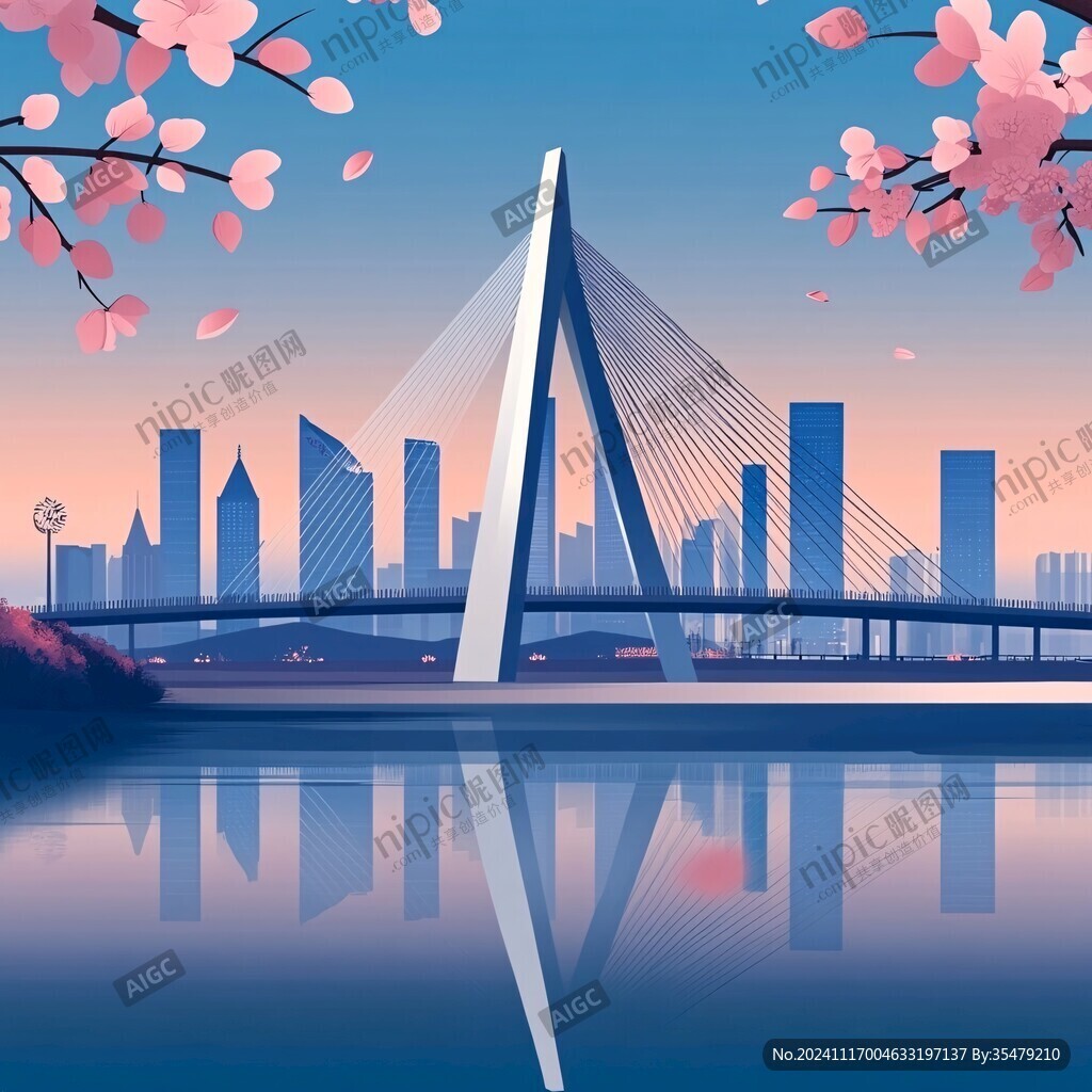 千廝門大橋插畫