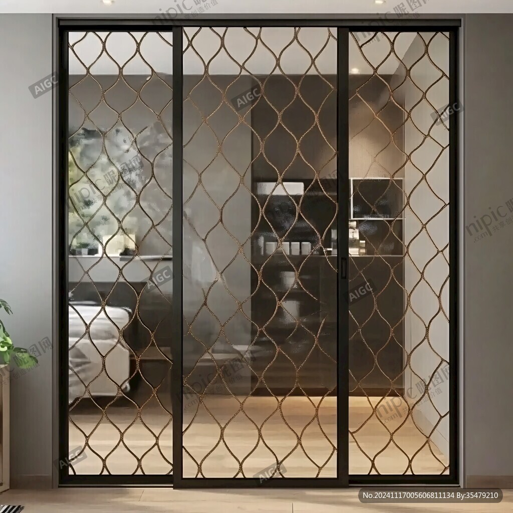 茶色玻璃屏風