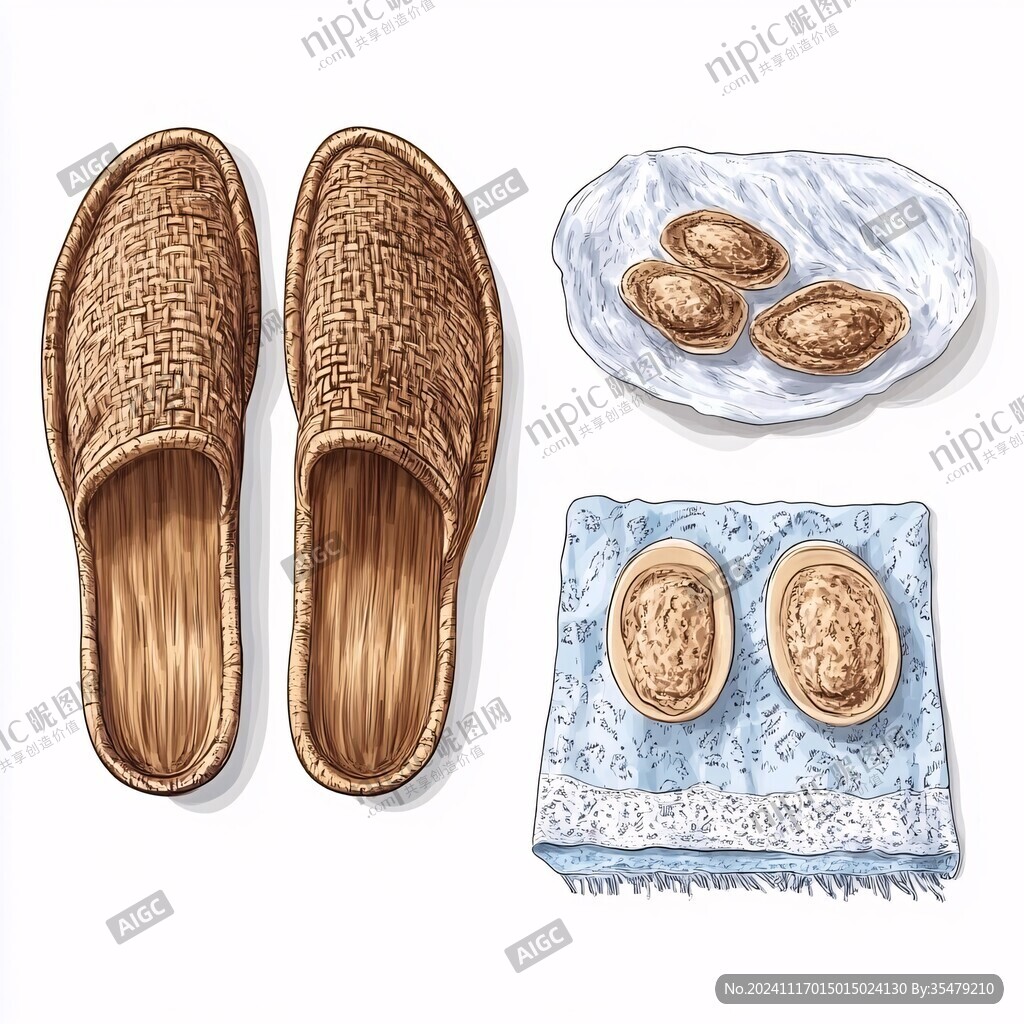 簸箕炊手繪插畫