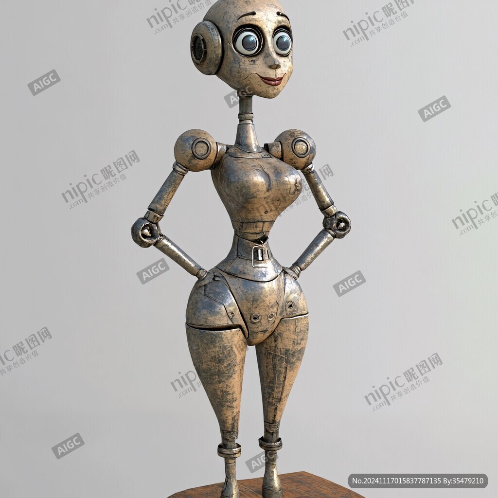女機(jī)器人手繪