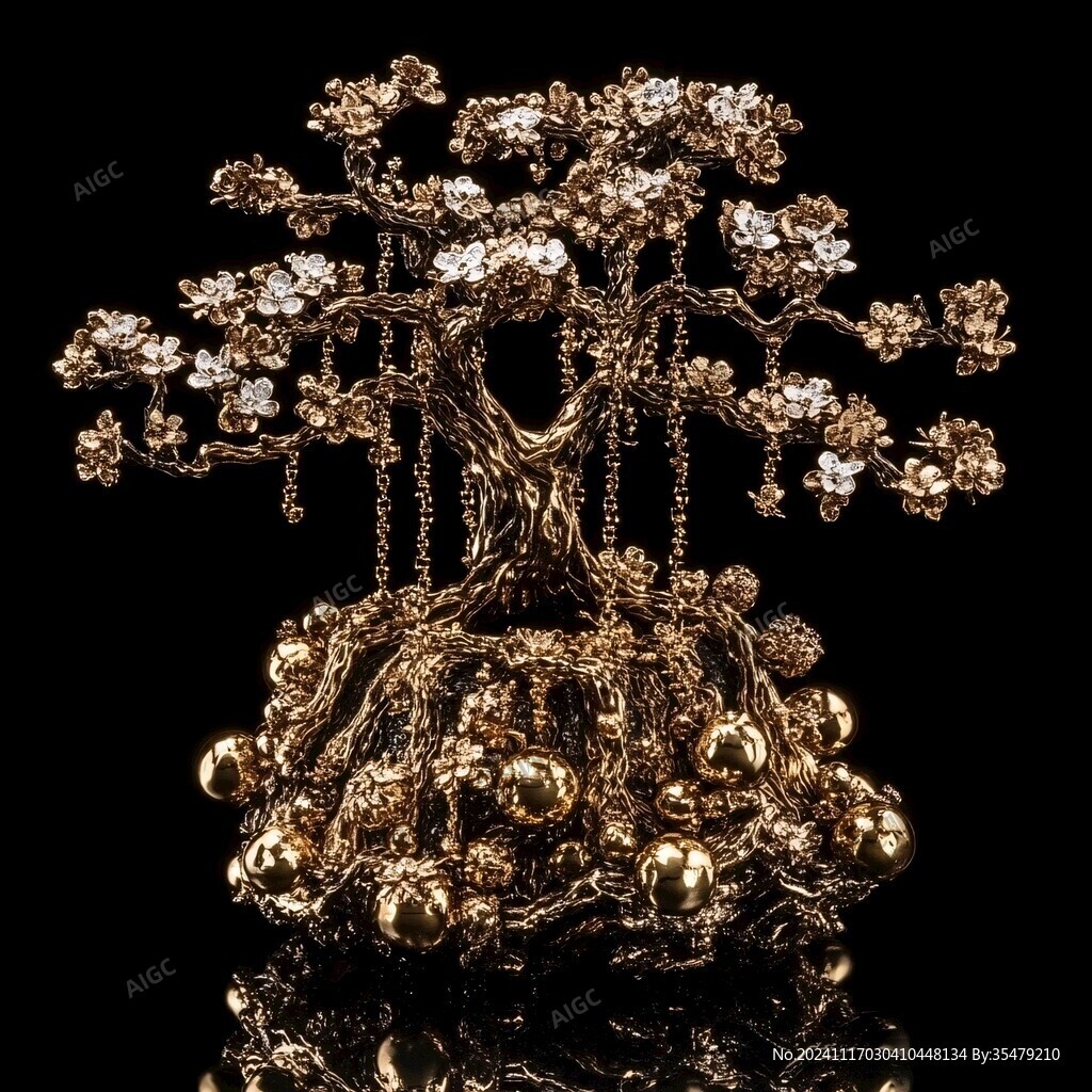 花樹狀金步搖