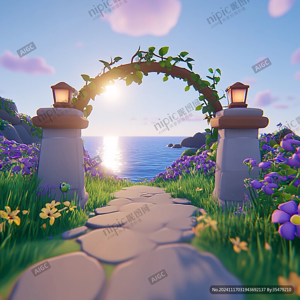 拱形花門小路