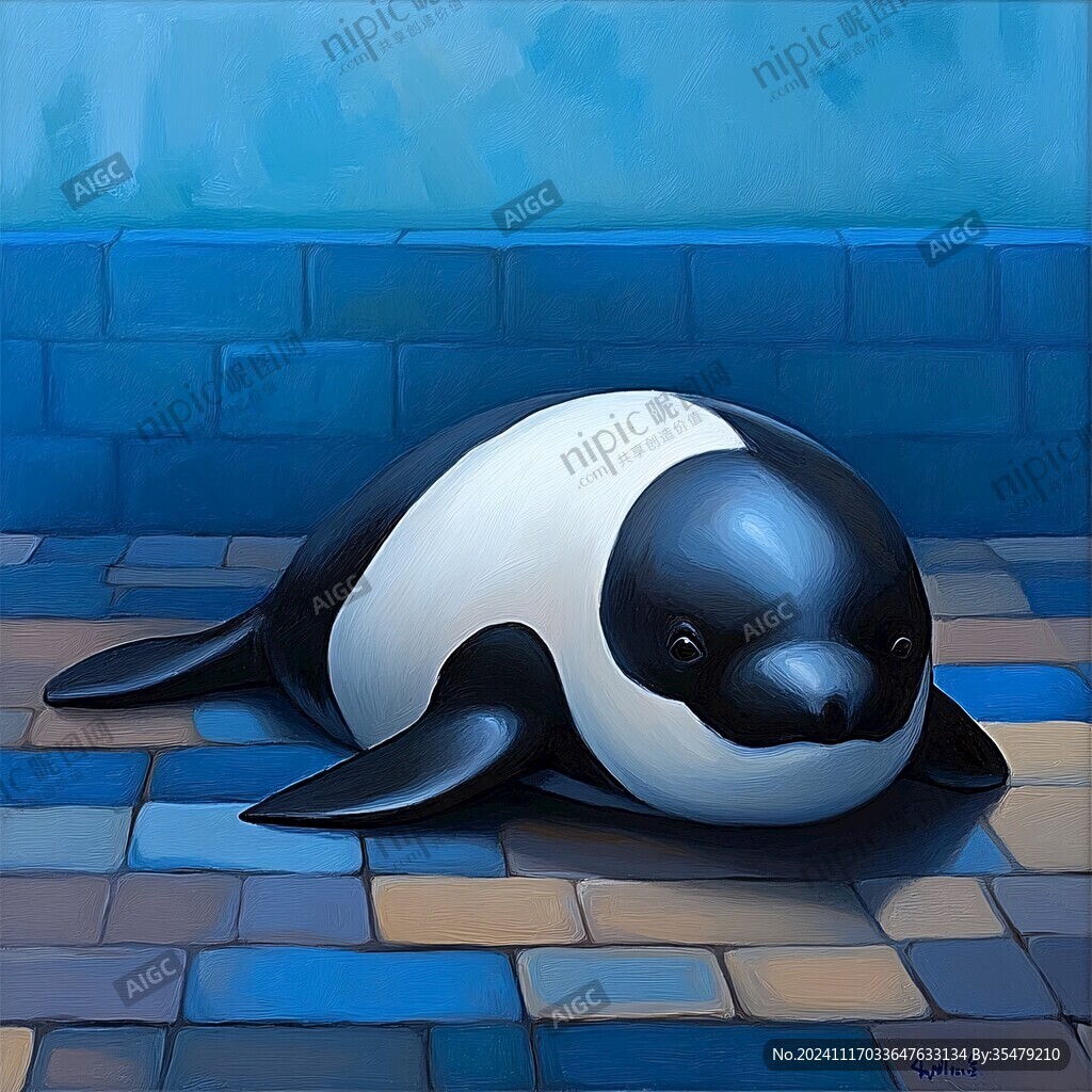 3d立體畫企鵝