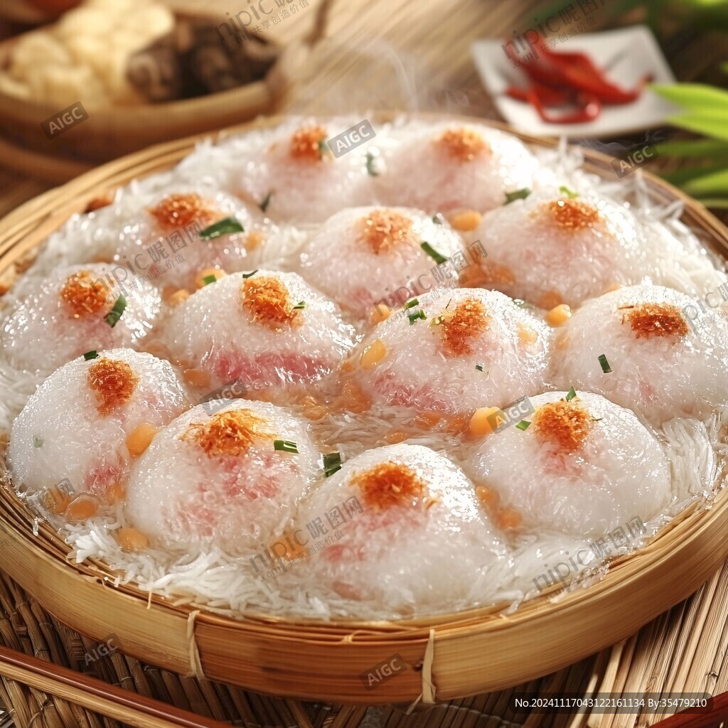 籠仔蒸珍珠丸子