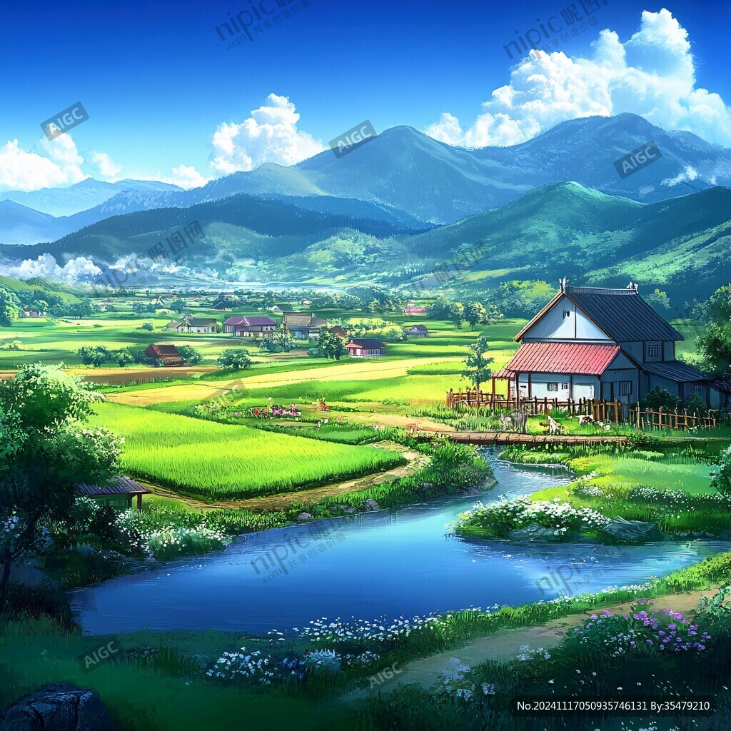 夢幻中國美田園風景