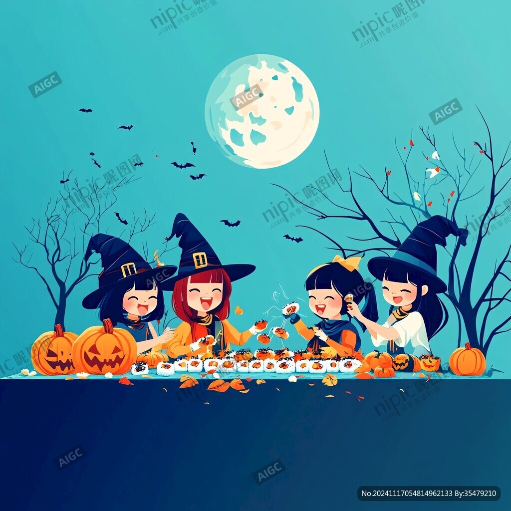 萬(wàn)圣節(jié)兒童插畫(huà)