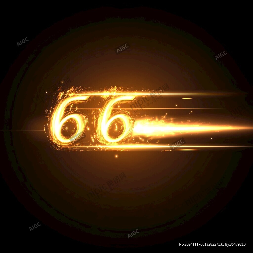 創意金色數字6