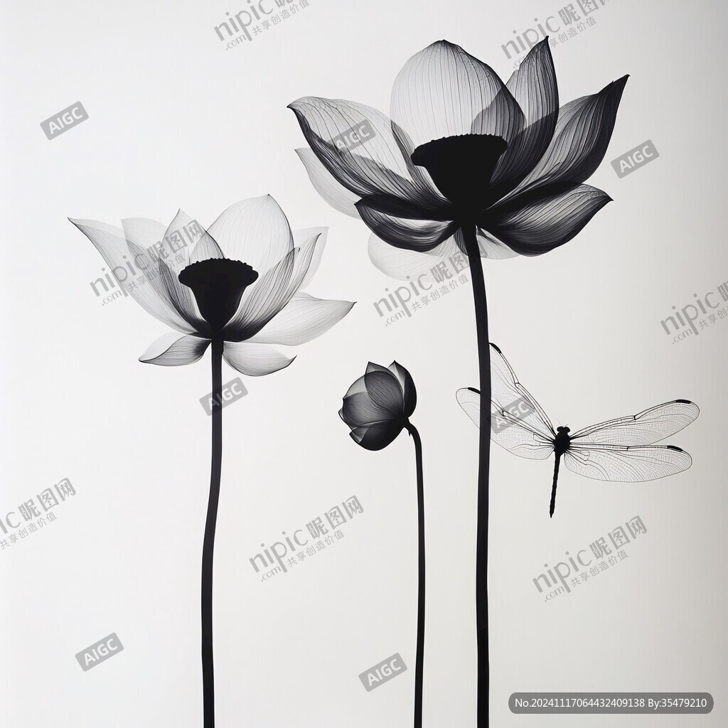 荷花3d花