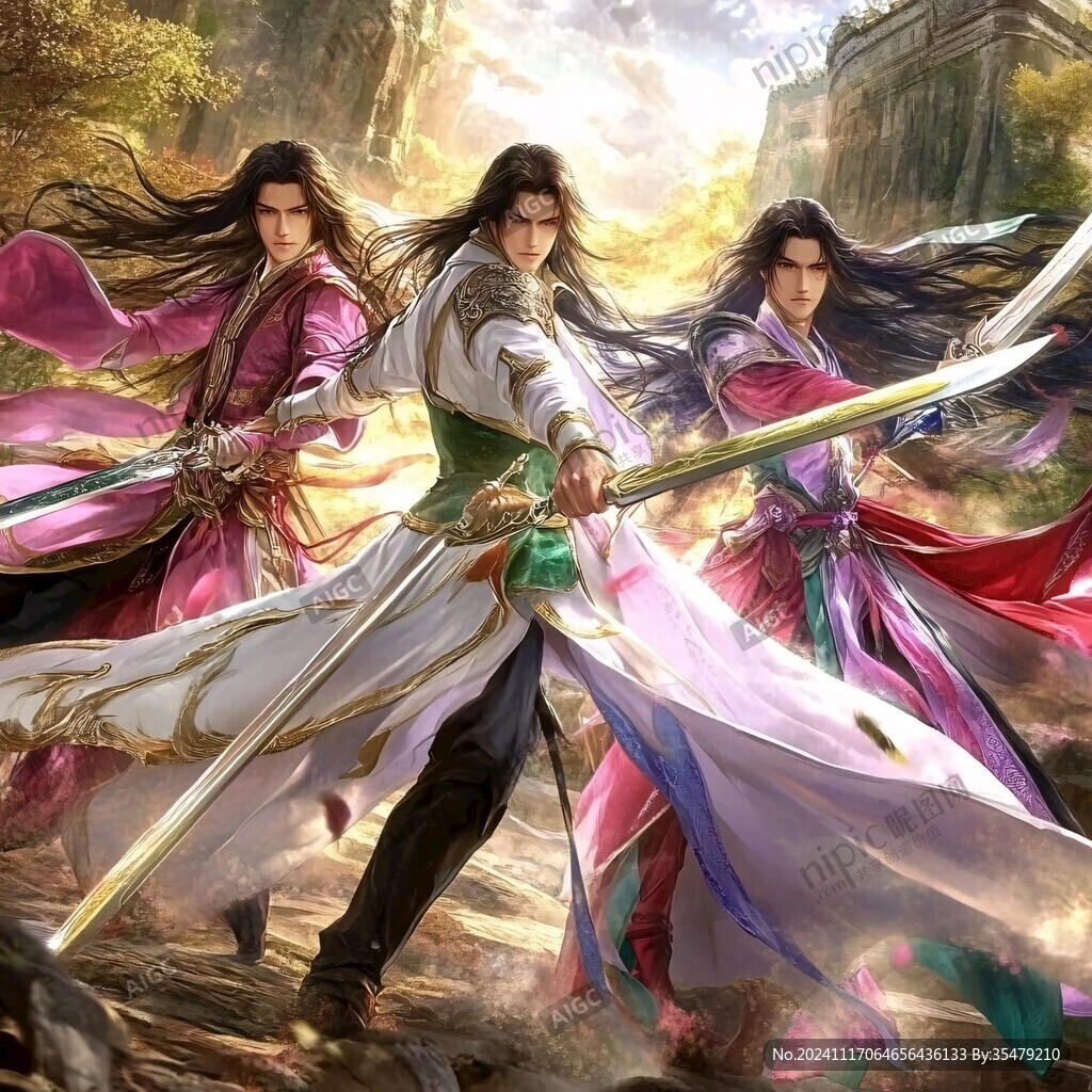 四大美男插畫