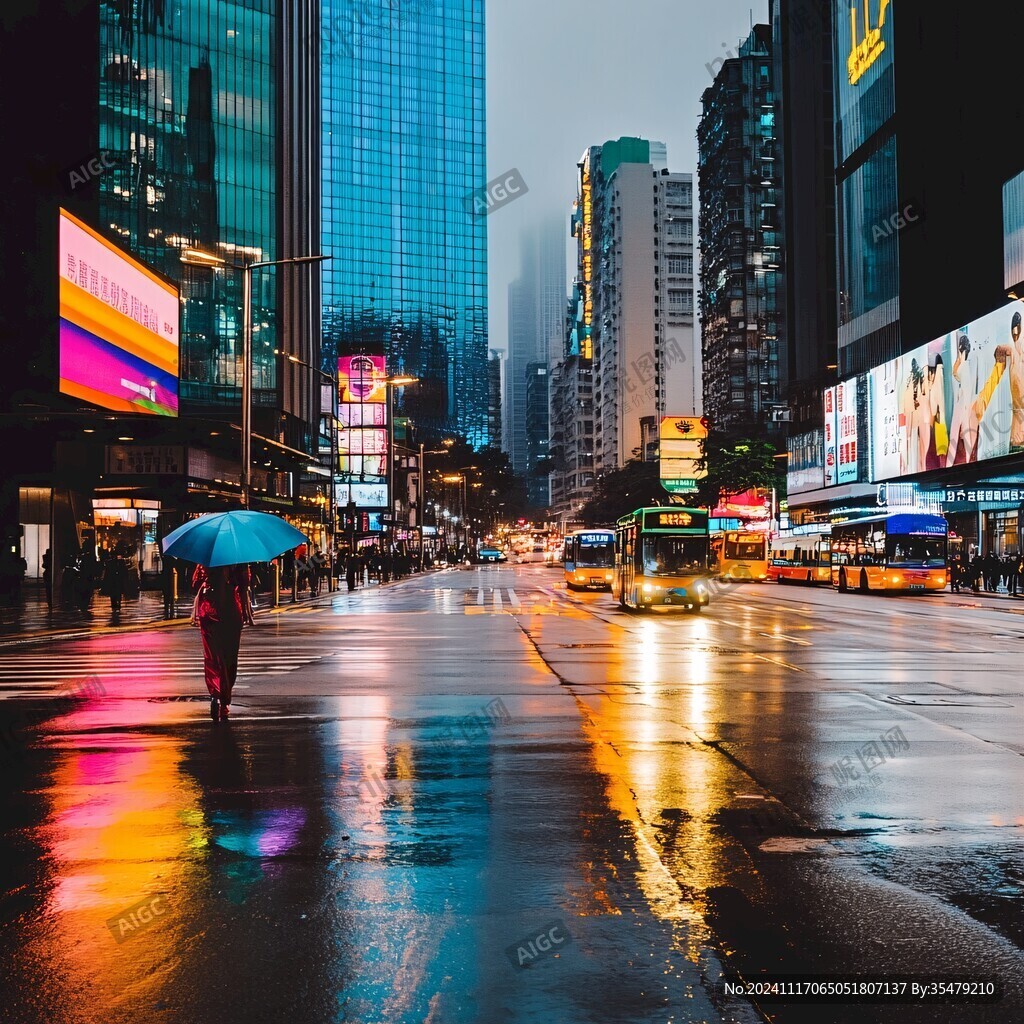 雨季步行街