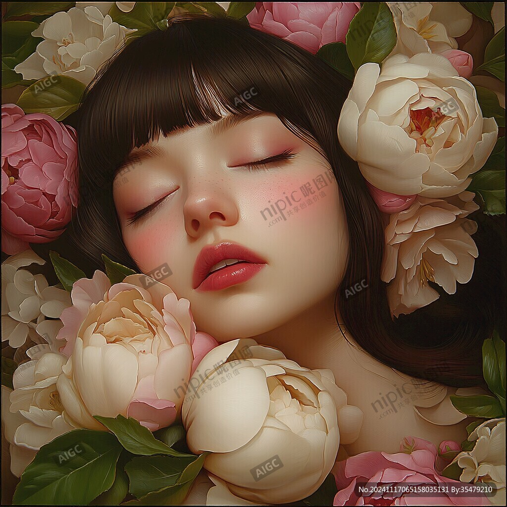 3d立體花卉牡丹